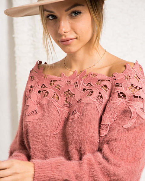 Lace Edges Sweater: Featured Product Image