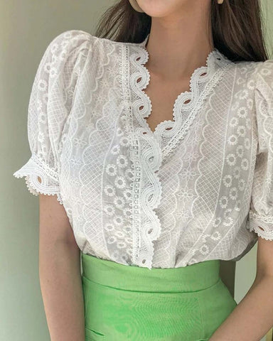 Lace Trim Top