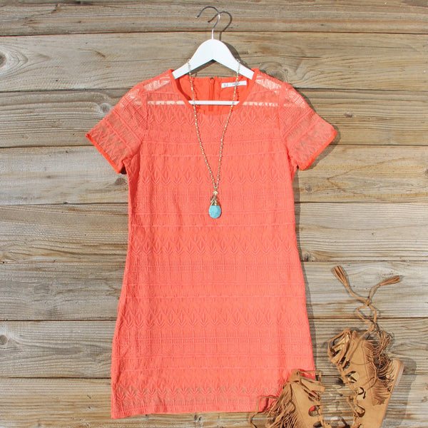 Lacey Tee Shirt Dress in Orange: Featured Product Image
