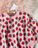 Snowy Strawberry Sweater: Alternate View #3