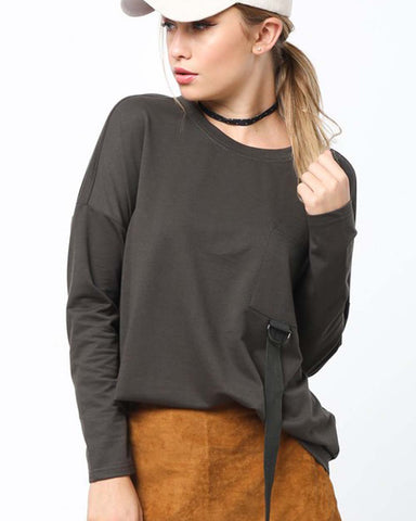 Easy Tie Tee in Olive
