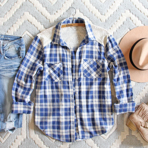 Lake Cabin Plaid Top