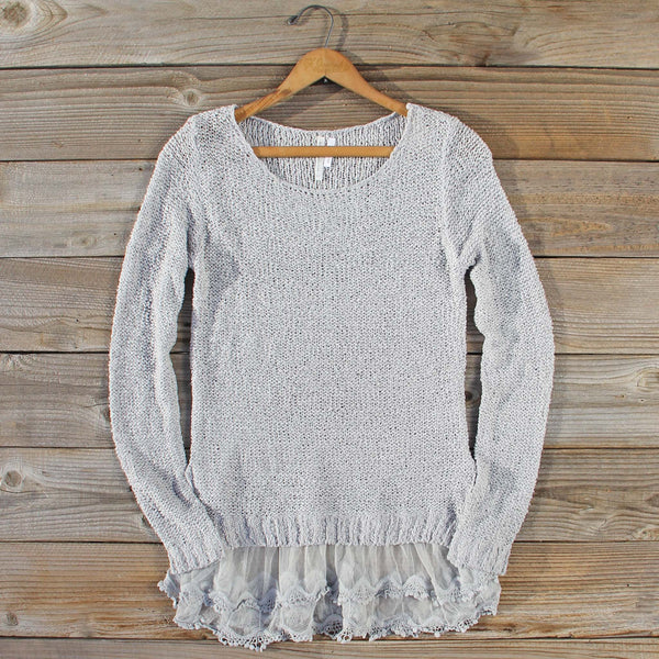 Lake Chelan Lace Sweater in Fog: Featured Product Image