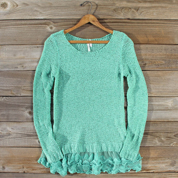 Lake Chelan Lace Sweater in Mist: Featured Product Image