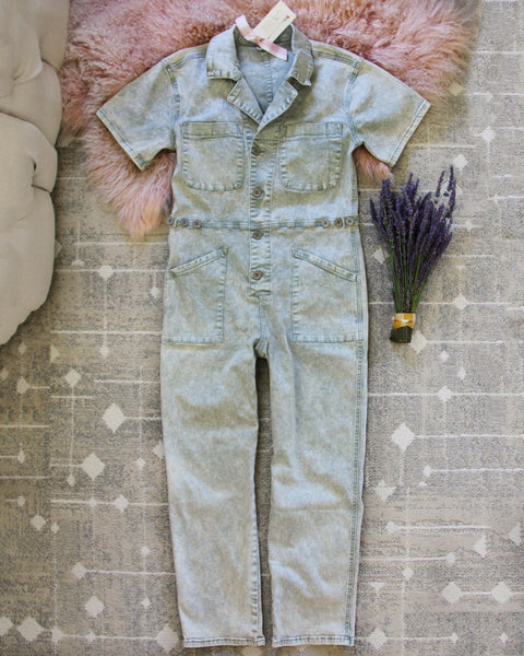 Lavender Farm Coveralls in Sage: Featured Product Image