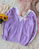 Lilac & Lace Sweater: Alternate View #2