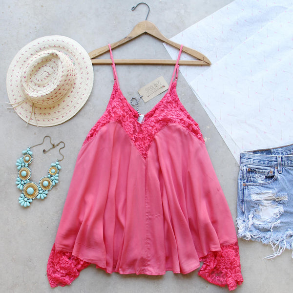 The Linden Layering Tank in Coral: Featured Product Image