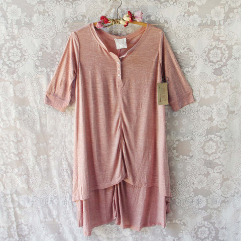 Lola T-Shirt Tunic Dress in Rose