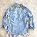 Lucky Embroidered Denim Top: Alternate View #4