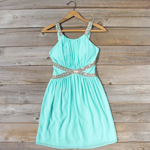Lucky Star Party Dress in Mint: Featured Product Image