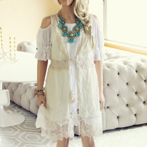Marrakesh Lace Duster in Cream: Featured Product Image