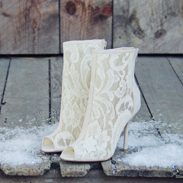Meadowlark Lace Booties: Featured Product Image