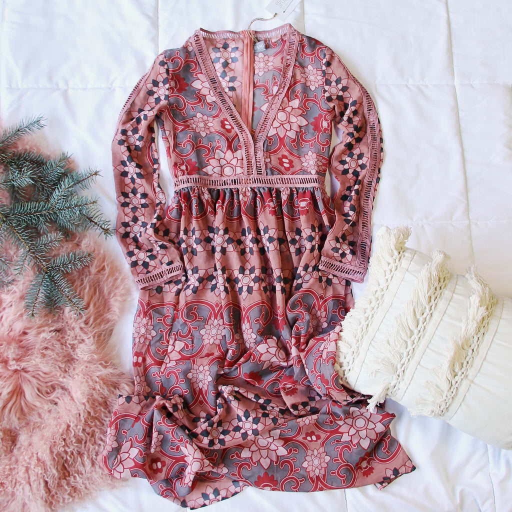 The Medallion Maxi Dress in Mauve, Sweet boho fall dresses from Spool 72. | Spool No.72 The Medallion Maxi Dress in Mauve, Sweet boho fall dresses from Spool 72. | Spool No.72