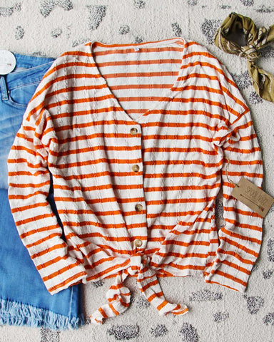 Mercer Tie Tee in Rust