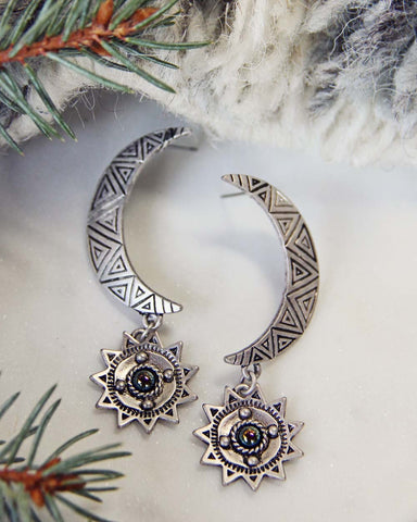 Mercury Star Earrings in Silver