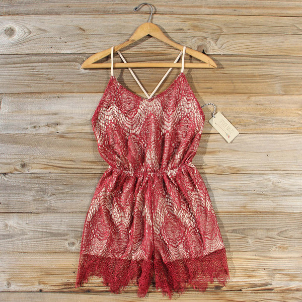 Midnight Lace Party Romper: Featured Product Image