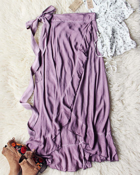 Mineral Wrap Maxi Skirt in Mauve: Featured Product Image