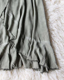 Mineral Wrap Maxi Skirt in Sage: Alternate View #3