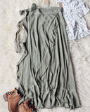 Mineral Wrap Maxi Skirt in Sage: Alternate View #1