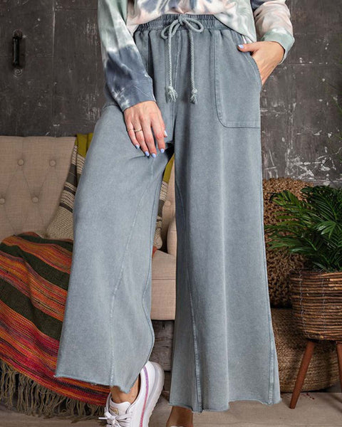 Mineral Wide Leg Pants in Sky: Featured Product Image