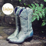Misty Morning Vintage Cowboy Boots: Alternate View #1