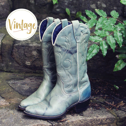 Misty Morning Vintage Cowboy Boots