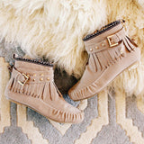 Mountain Gypsy Moccasins in Taupe: Alternate View #1