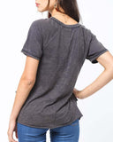 Must Have Ruffle Tee in Navy: Alternate View #2