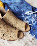 Nash Lace Booties in Camel: Alternate View #2