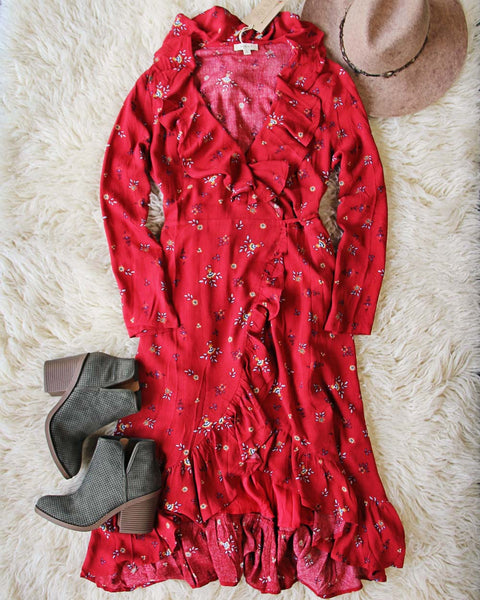 Noir Rose Wrap Dress: Featured Product Image