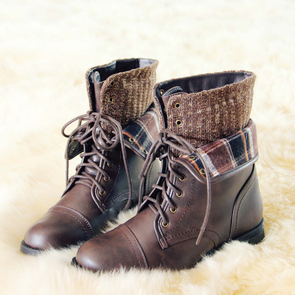 North Lodge Sweater Boots in Brown: Featured Product Image