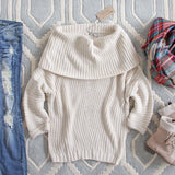 The Nubby Knit Sweater in Cream: Alternate View #1