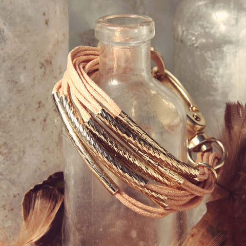 October Bundle Bracelet in Dusty Pink