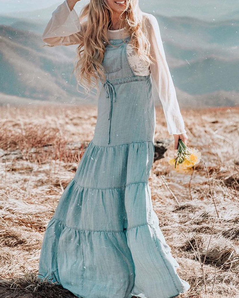 overall maxi dress Everette dress-final sale JanieLanie Pieces with the same color name may not match exactly Maxi Dress Overall