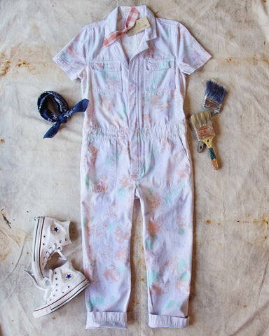 Rosie Coverall Jumpsuit in Watercolor