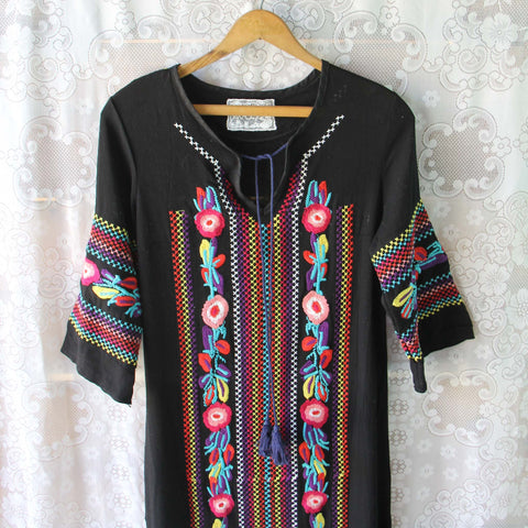 Palm Springs Kaftan Dress in Black