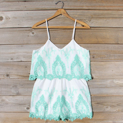 Palm Springs Romper in Mint