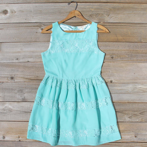 Persian Lace Dress in Turquoise