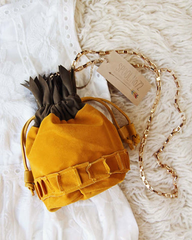Pineapple Suede Tote
