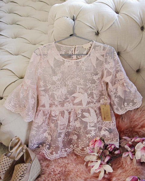 Pink Abalone Lace Top: Featured Product Image