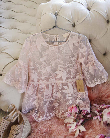 Pink Abalone Lace Top