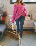 Sweet Pink Shoulder Sweater: Alternate View #2