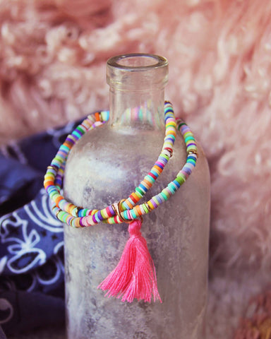 Rainbow Chip Bracelet in Pink