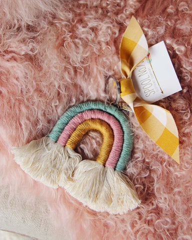 Rainbow Key Chain in Pink