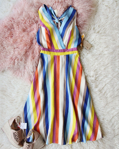 Rainbow Linen Dress