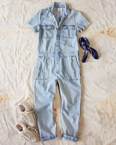 Rosie Coverall Jumpsuit in Denim