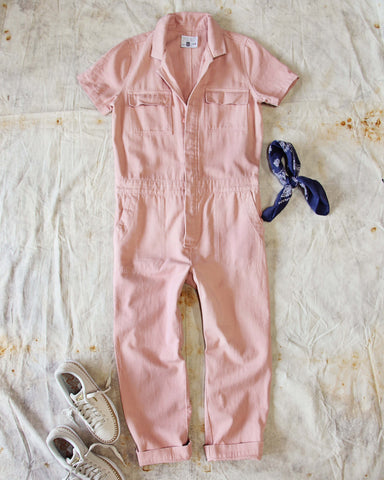 Rosie Coverall Jumpsuit in Pink