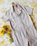 Rosie Coverall Utility Jumpsuit in Sand: Alternate View #2