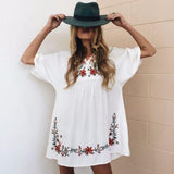 Wild Roses Dress in White (wholesale): Alternate View #1