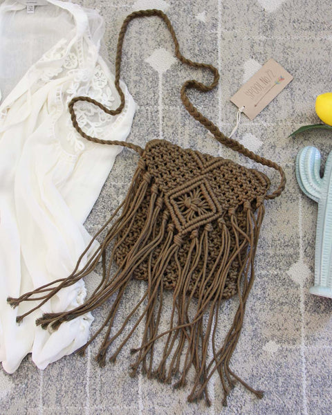 Sadie Macrame Tote in Stone: Featured Product Image